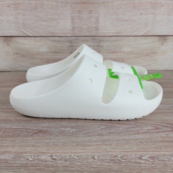 CROCS Other - NEW Crocs Classic V2 Slides Sandals Men's Size 13 All White Comfort Water Shoes